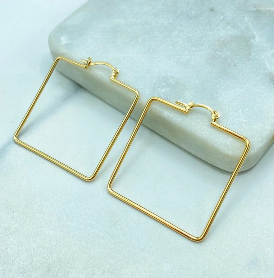 Square Minimalist hoops