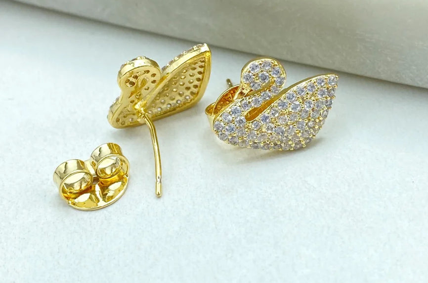 Swan Stud Earrings
