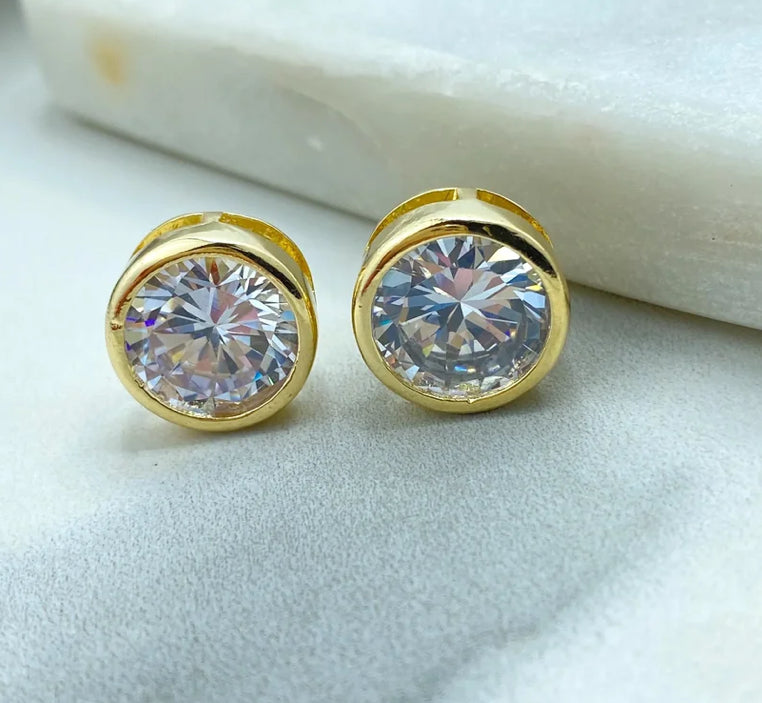 Bezal Round Stud Earrings