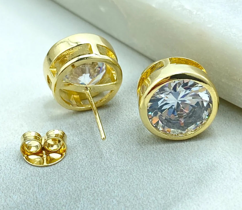 Bezal Round Stud Earrings