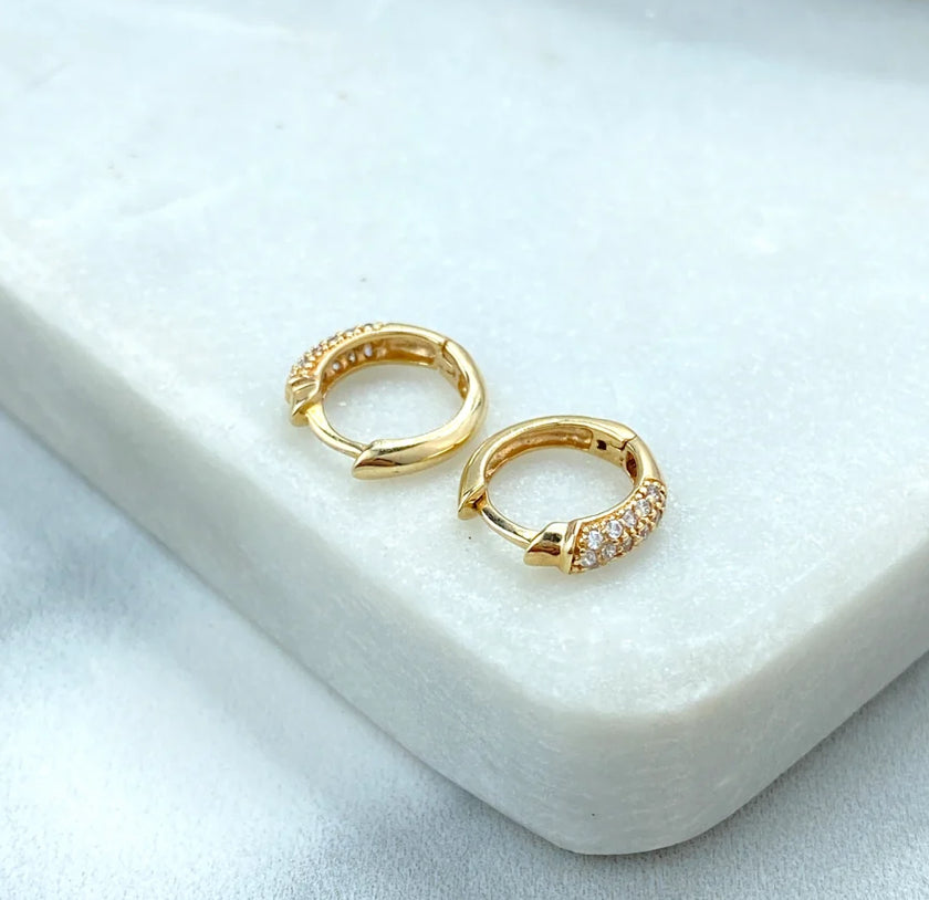 Solid Gold Huggi Earrings