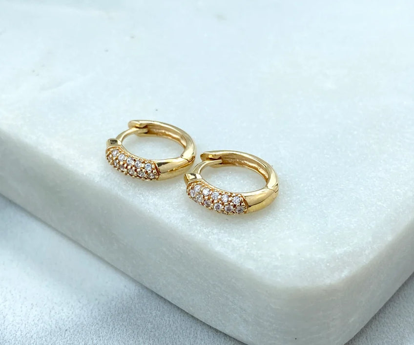 Solid Gold Huggi Earrings